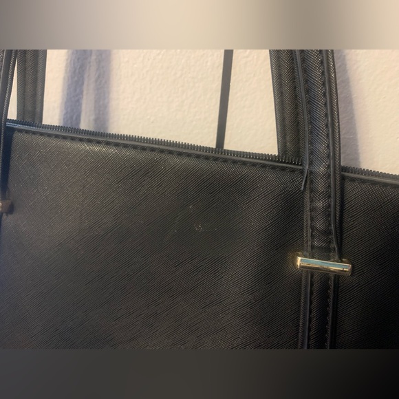 Tree of Life Black Faux Leather Shoulder/Tote Great Condition - Picture 6 of 11